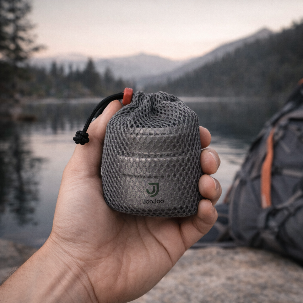 JooJoo Ultralight Titanium Alcohol Stove | Minimal Backcountry Cooking