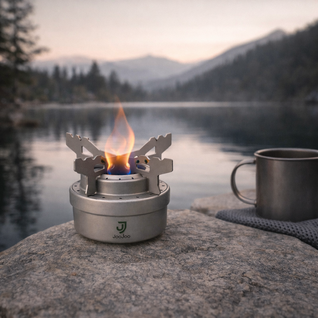 JooJoo Ultralight Titanium Alcohol Stove | Minimal Backcountry Cooking